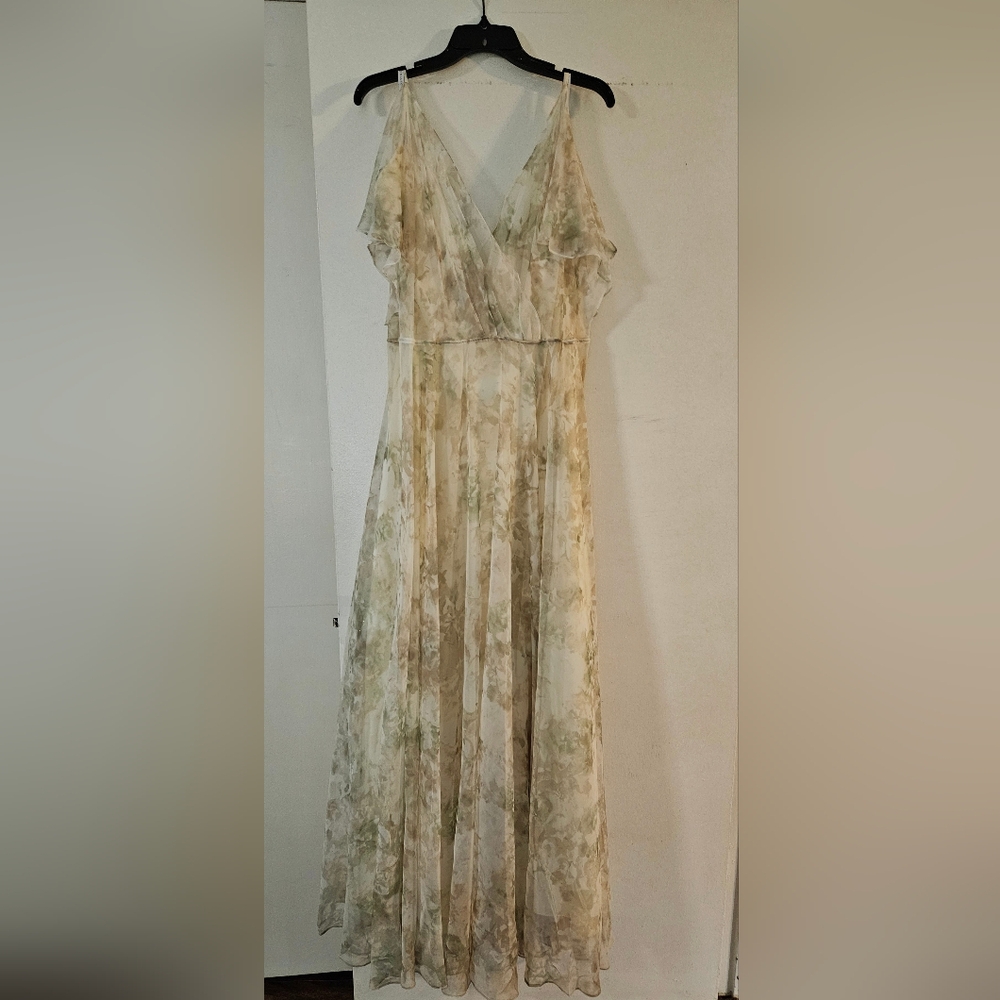 Jenny Yoo boho floral formal gown size 14